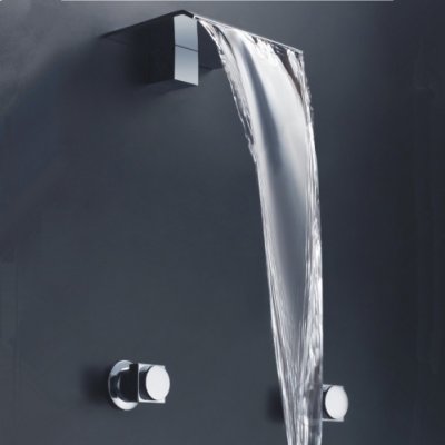 wall mounted waterfall bathroom basin faucet mixer taps brass chrome finish lt-301b