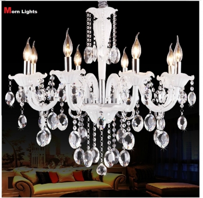 white crystal lighting chandeliers 8-6 arm modern crystal chandelier for living room lights bedroom lamp k9 chandelier light