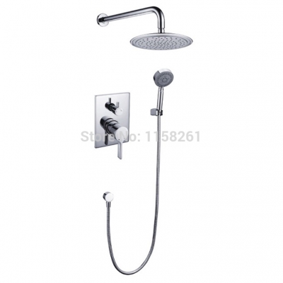 widespread wall mount concealed bathroom rainfall shower set faucet with 8"shower head yb-601