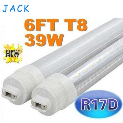 x50 high bright 39w smd 2835 t8 led light tubes 1772mm 6ft r17d led tubes 144leds cri>85 warm/natrual/cold white ac 85-265v