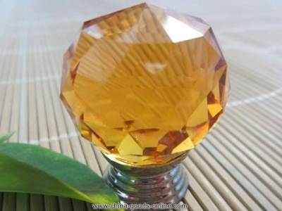 1000pcs fob 30mm k9 crystal glass door knobs drawer cabinet furniture kitchen handle -yellows