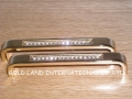 128mm l135xh20mm/ golden crystal glass zinc alloy furniture cabinet handle /drawer handle