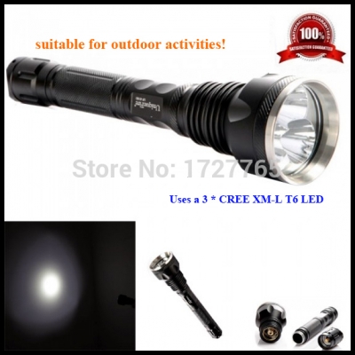 4000 lm led flashlight aluminium alloy 3 * xm-l t6 led flashlight for hunting 5-mode adjustable brightness