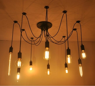 adjustable diy industrial warehouse vintage spider ceiling lamps for home