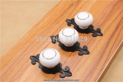 antique zinc alloy with ceramic drawer knob drawer pull