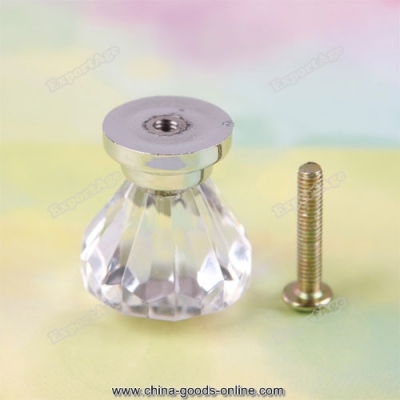 lilacline 1pc 26mm crystal cupboard drawer diamond shape cabinet knob pull handle #04 worldwide