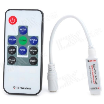 mini rgb led wireless rf remote controller for rgb strip module (dc 5-24v)