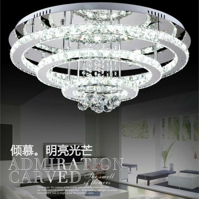 new modern crystal three ring ceiling design led lamp lightings,ysl-357c,