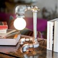 novelty metal vintage pipe table lamp,lndustrial loft style desk lamps for bedroom study room,abajur lamparas de mesa