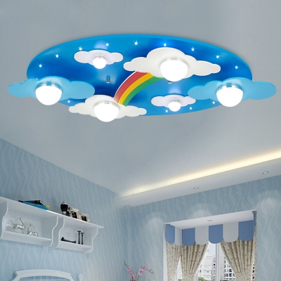 surface mounted led ceiling lights for children's room decoration novelty cartoon led ceiling lamps 220v with remote control