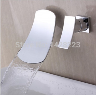 unique design wall mount bathroom vanity sink faucet chrome brass single handle bath mixer tap