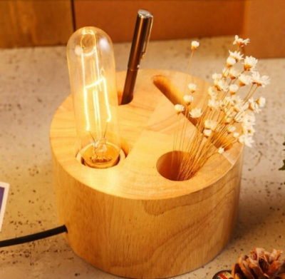 vintage wood desk lamp in modern wood/bamboo edison table lamps, luminaria de mesa for study room bedroom