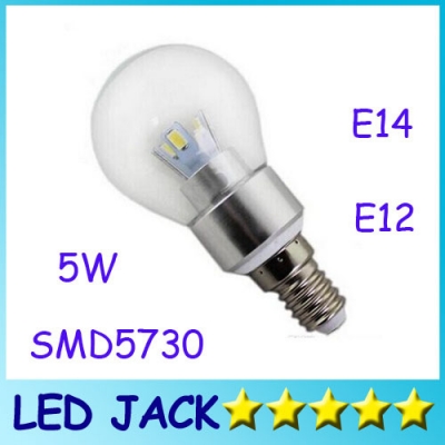 x10 led 6 led 5730 globe lamp e14 e12 base 5w 450lm warm white(2500-3500k) / cool white(5000k-6500k) led lights