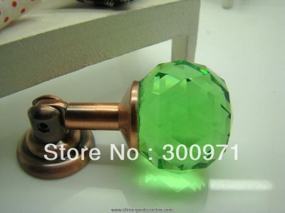 10pcs/lot green color 20mm crystal knobs and handles,crystal drawer handles,crystal drawer for cabinet / door