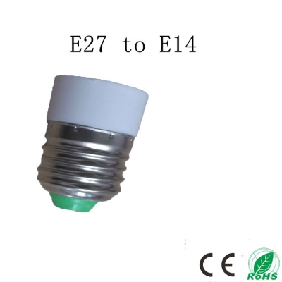 5pcs/lot e27 to e14 lamp holder converter,the base,colour and lustre is white