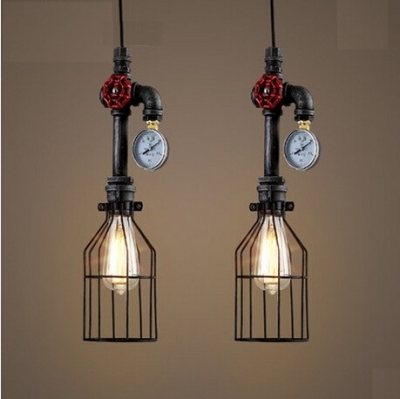 american country loft style iron water pipe edison pendant lights fixtures for home lighting hanging vintage industrial lighting