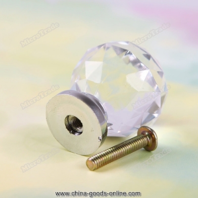 checkfire 1 4 8pcs 30mm diamond shape crystal cupboard drawer cabinet knob pull handle[8] [worldwide ]
