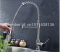 contemporary new chrome brass deck mounted spring kitchen faucet sink mixer tap
