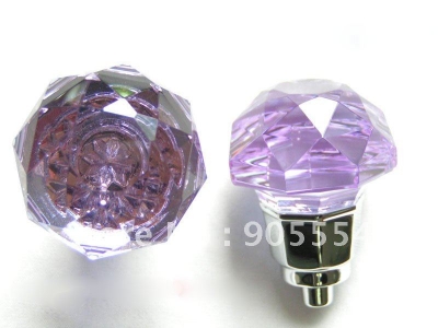 d45mmxh54mm purple crystal glass cabinet knob