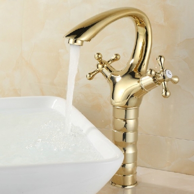 golden brass bathroom basin faucet tap toilet water faucet. &cold basin sink mixer tap se-1309k