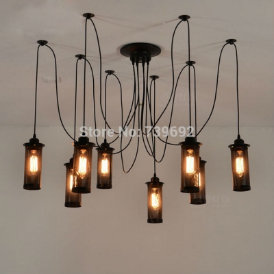 industrial iron net cage pendant lights rh loft north europe antique style with 5/6/8/9/10/12/14 lights for el,bar decor.