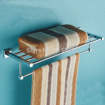 new arrival !bathroom accessories classic chrome brass bathroom towel rack bar shelf (wall mounted) 8913