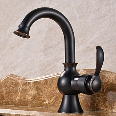 oil rubbed bronze single handle brass basin vanity sink mixer tap single handle one hole basin faucet tap
