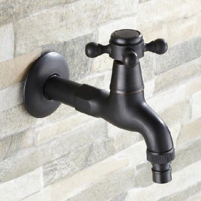 retro style black antique bronze finish washing machine faucet bibcocks cold water tap wall mount sy-067r [washing-machine-faucet-taps-8769]