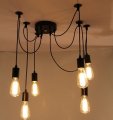 to europe to 6-arm iron socket lighting diy industrial black pendant lamp with edison bulb for home decoration