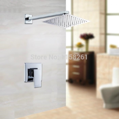 wall mounted shower set concealed shower faucets 8 inch rainfall square shower head,bath tap mixer yb-605