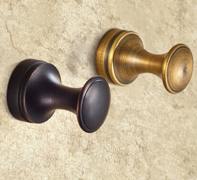 2pcs/lot antique bronze&oil rubbed bronze wall hook family robe hooks bathroom accessories