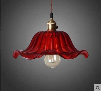 country loft style pendant light vintage industrial lamp with glass lampshade edison lighting ,lustres de sala teto pendente [loft-pendant-light-6311]