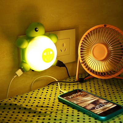 creative socket turtle nightlight powerful dual usb charging interface to charge 5 hole socket led nightlights