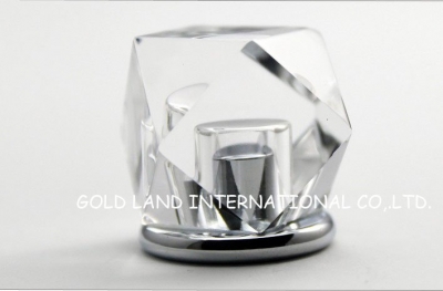 d20mm pure brass k9 crystal glass furniture knob