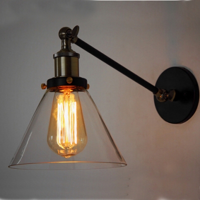 edison bulb glass pure bronze 240 degree rotatable vintage wall lamp bedside reading lamps