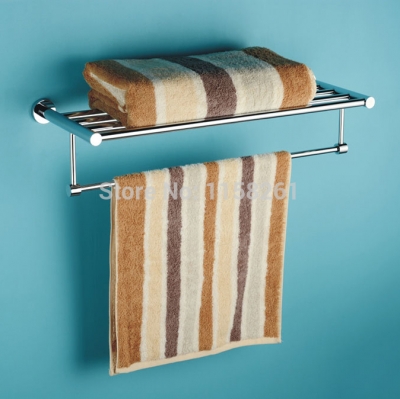 new arrival !bathroom accessories classic chrome zinc alloy bathroom towel rack bar shelf (wall mounted) 9712