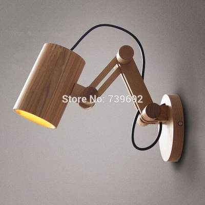 oak modern wooden wall lamp lights for bedroom home lighting,wall sconce solid wooden wall light 1*e27