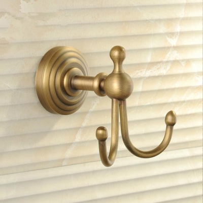 whole and retail high-end bath robe hooks coat towel utility hooks antique brass finished hj-1223f