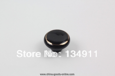 10pcs 34mm black ceramic knobs for furniture hardware drawer handles dresser pulls