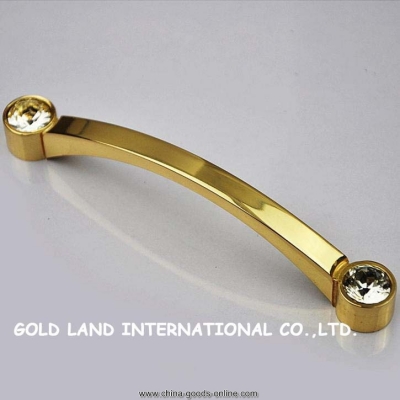160mm k9 crystal glass 24k golden color cabinet handle drawer furniture handle wardrobe handle