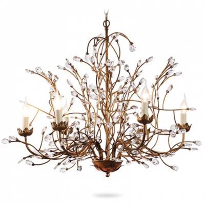 2015 creative branches style pendant light 4 colors iron k9 crystal pendant light modern simple led pendant lamp