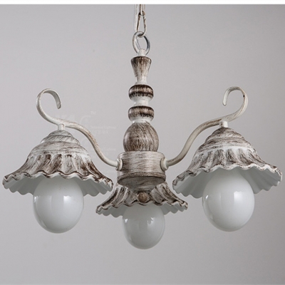 3 head creative pendant bar light vintage simple iron led chandelier for coffee shop with 3pcs original bulb