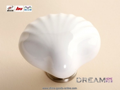 47mm white shell ceramic knob / country style/ drawer pull knob handle