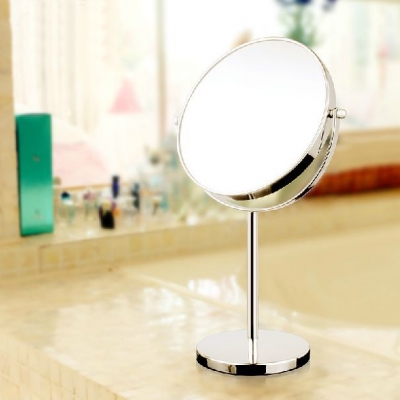 8 inch plastic whole bathroom dual side table magnifying makeup shaving & cosmetic mirror oval shape table mirror gift 498