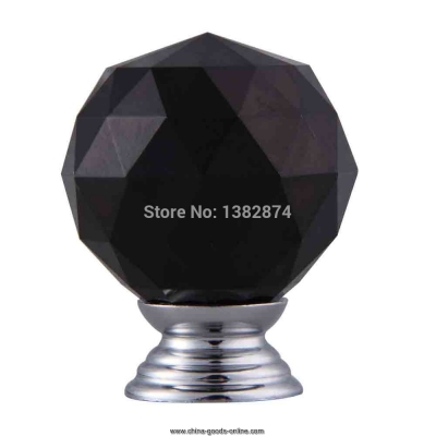 beautiful sphere crystal single-arch modern furniture handles knobs black a#v9 68298 [Door knobs|pulls-2992]