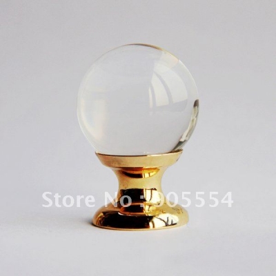 d25xh37mm glossy crystal glass ball furniture cabinet knobs