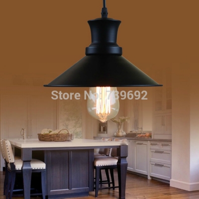 diy novel black bar lighting vintage restaurant lamps bar retro iron pendant lights for home decor.