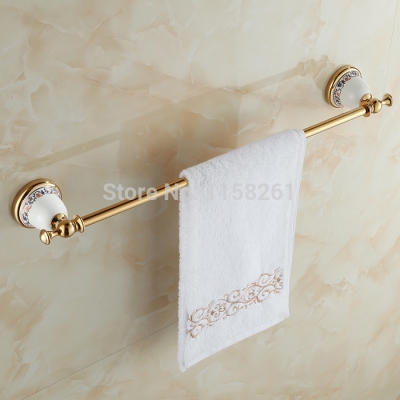 golden chrome ceramics brass single towel bars holder racks bathroom accessories xl-3311k