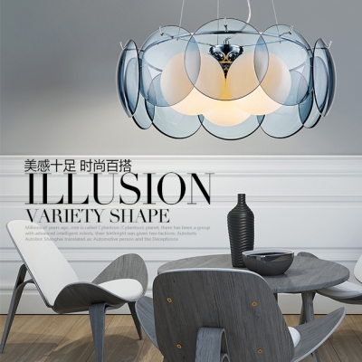 led pendant lamp modern minimalist living room bedroom luxury three glass fashion pendant lamp