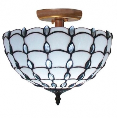 modern ceiling mount lamp with beads glass shade,